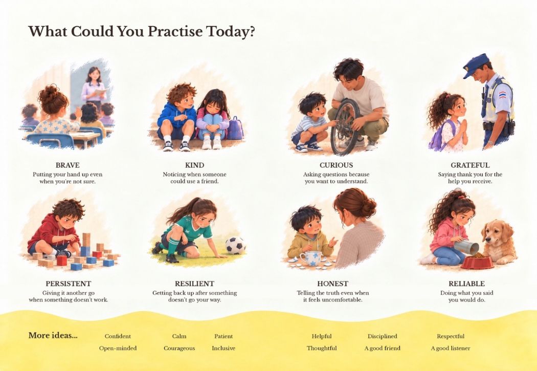 What could you practise today?: a spread from The Gratitude Journal for Kids